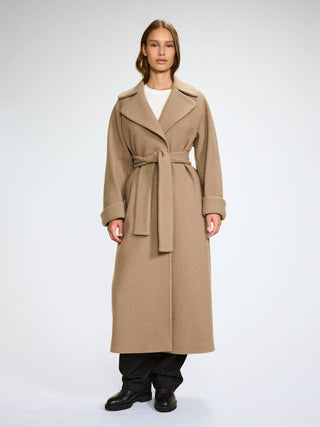 WMN WOOL COAT LONG