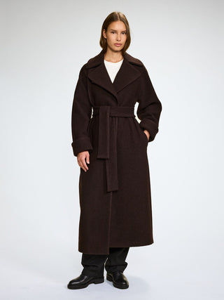 WMN WOOL COAT LONG