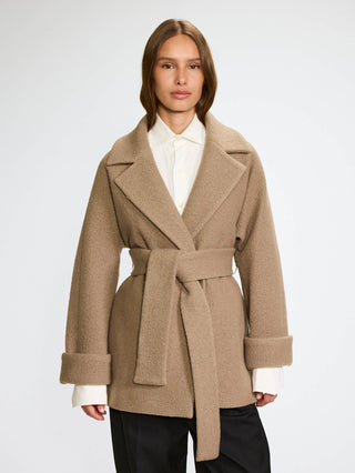 WMN WOOL COAT SHORT