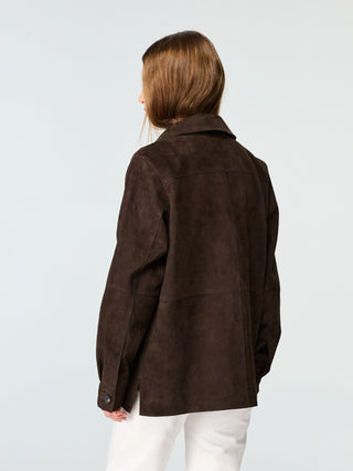 WMN SUEDE SHIRT JACKET