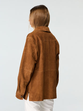WMN SUEDE SHIRT JACKET