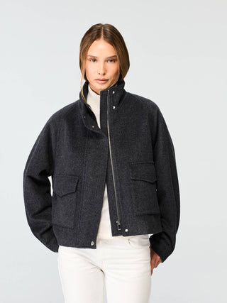 WMN WOOL/SILK SHORT JACKET