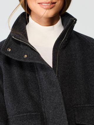 WMN WOOL/SILK SHORT JACKET