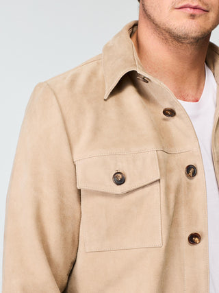 SUEDE SHIRT JACKET