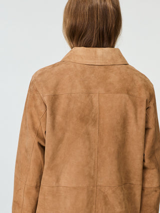WMN SUEDE SHIRT JACKET
