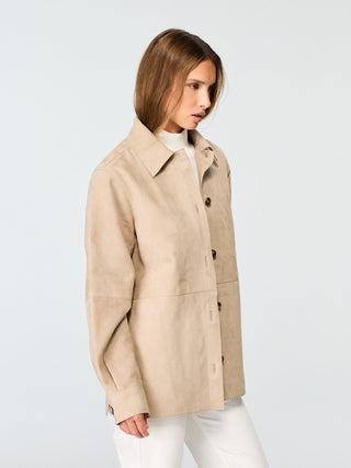 WMN SUEDE SHIRT JACKET
