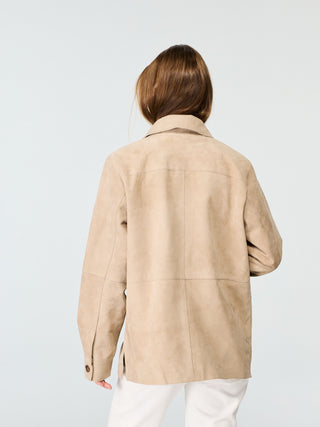WMN SUEDE SHIRT JACKET