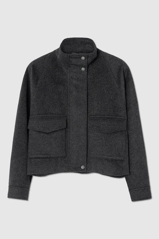 WMN WOOL/SILK SHORT JACKET