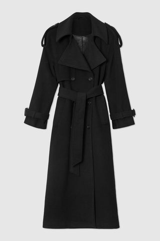 WMN WOOL TRENCH COAT