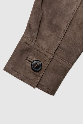 WMN SUEDE SHIRT JACKET