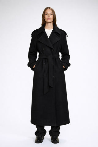 WMN WOOL TRENCH COAT