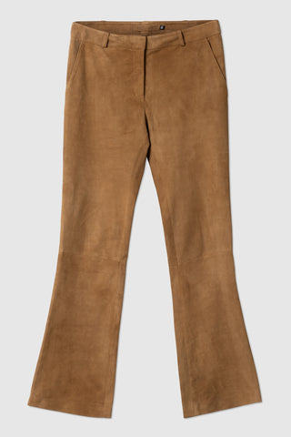 WMN SUEDE FLARE PANTS
