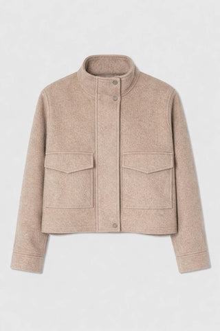 WMN WOOL/SILK SHORT JACKET