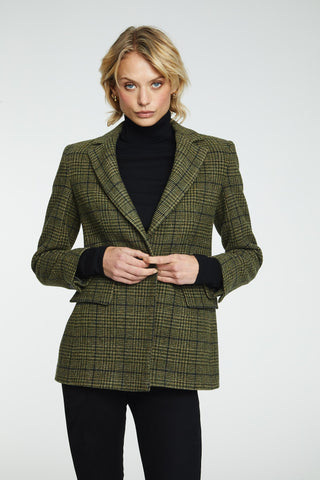 Wool Blazer Check